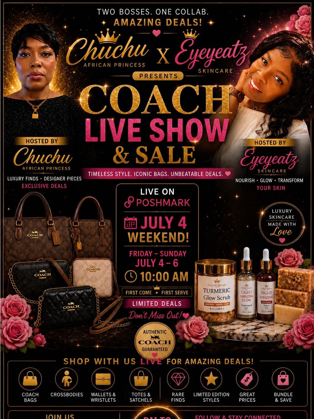 This is a flyer for a  COACH share show